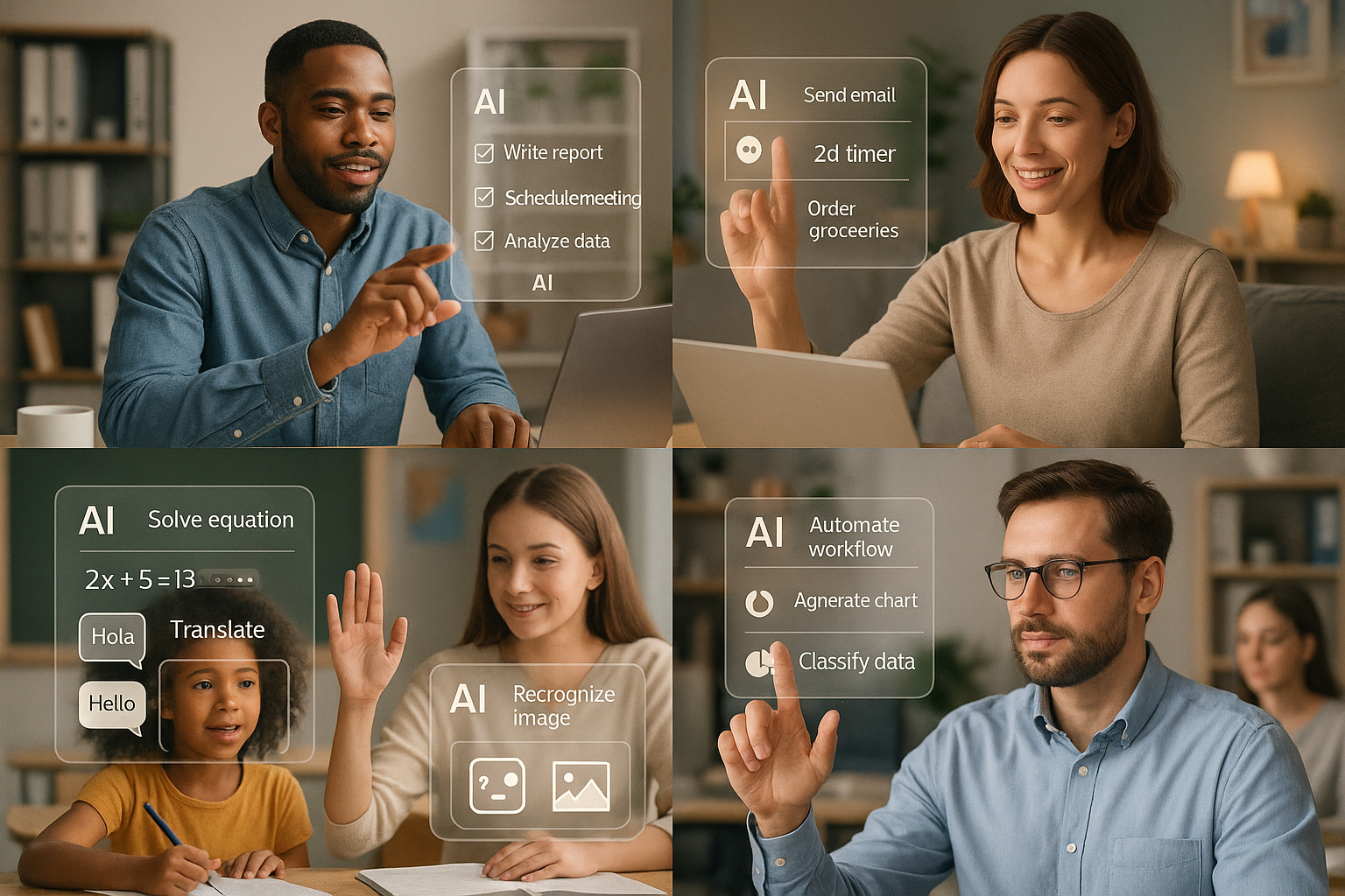 People using invisible AI across their daily lives
