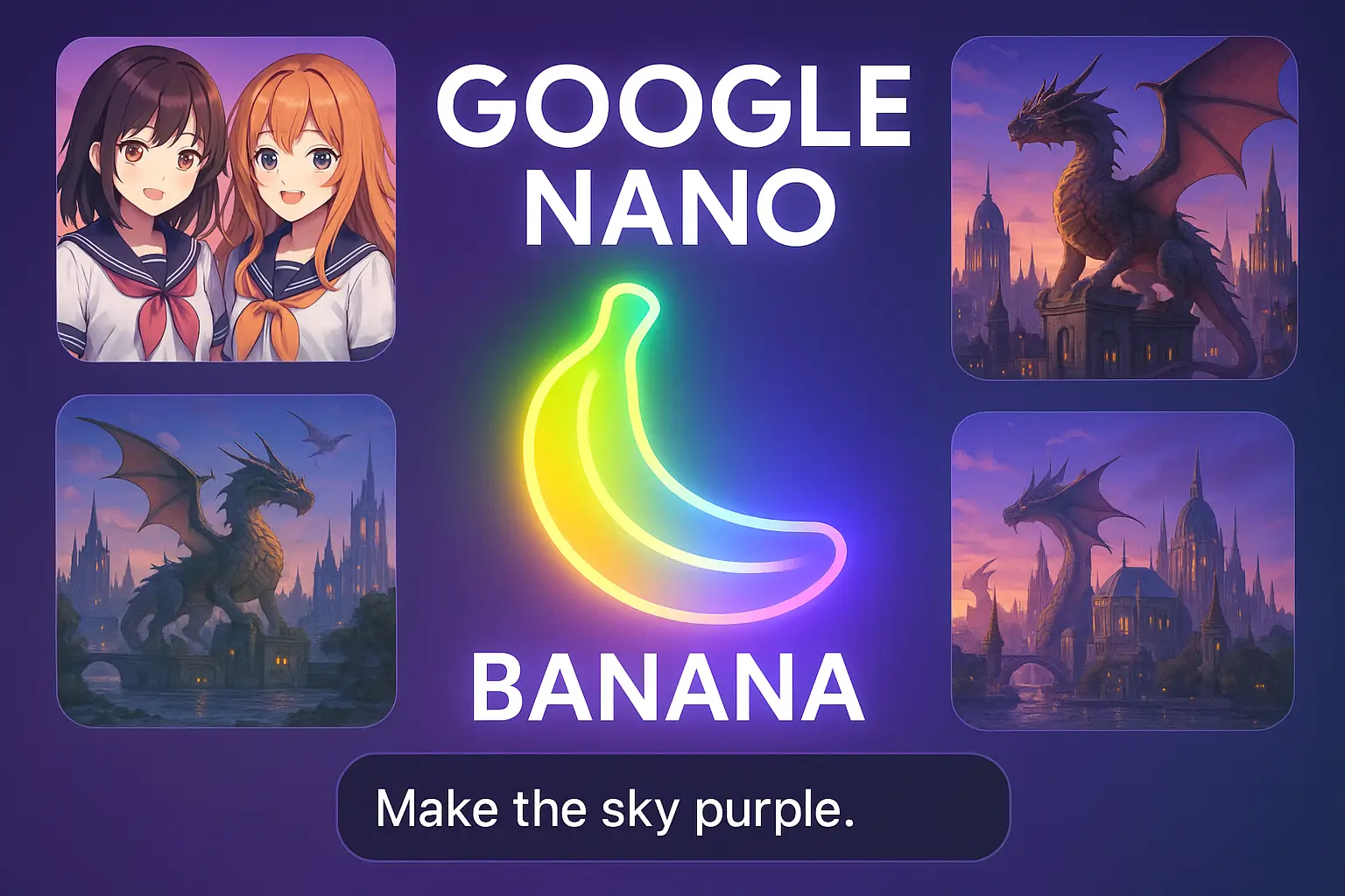 Futuristic banana-themed AI model generating consistent digital images