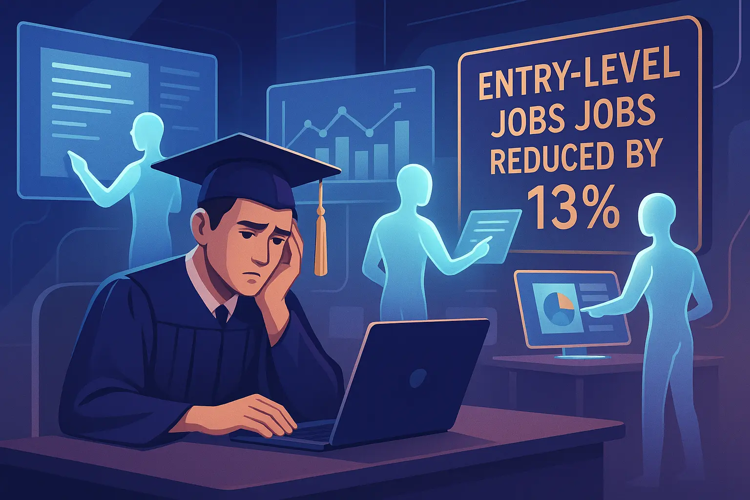 Graduate struggling to find entry-level job while AI tools automate office tasks