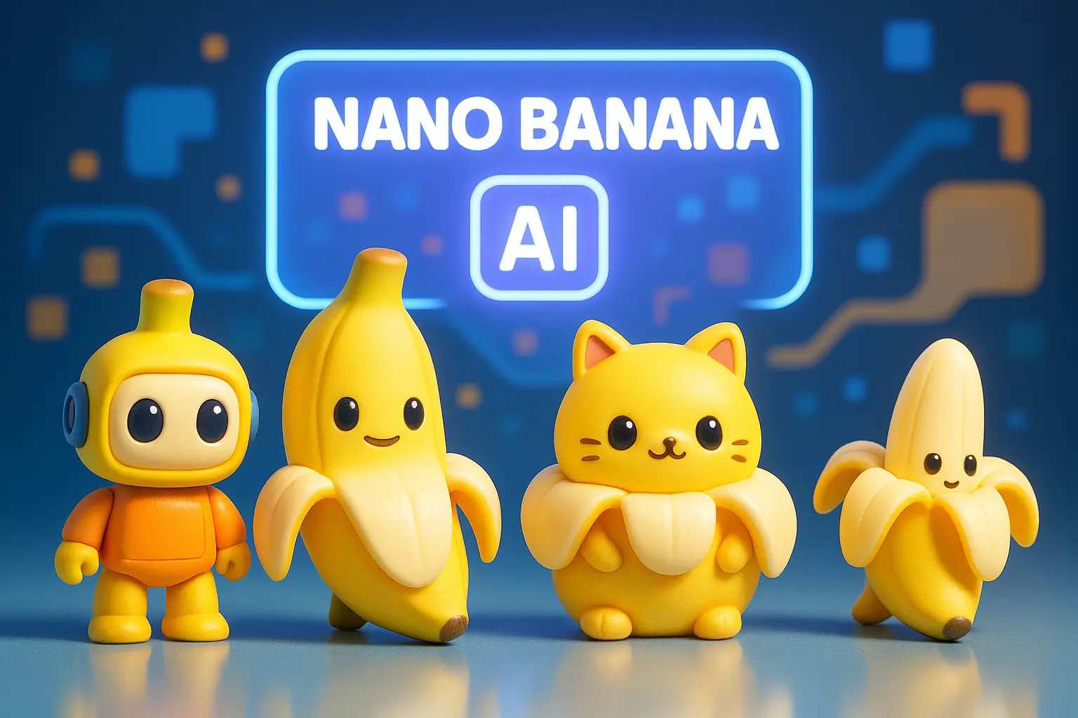 Nano Banana AI figurines generated with text prompts
