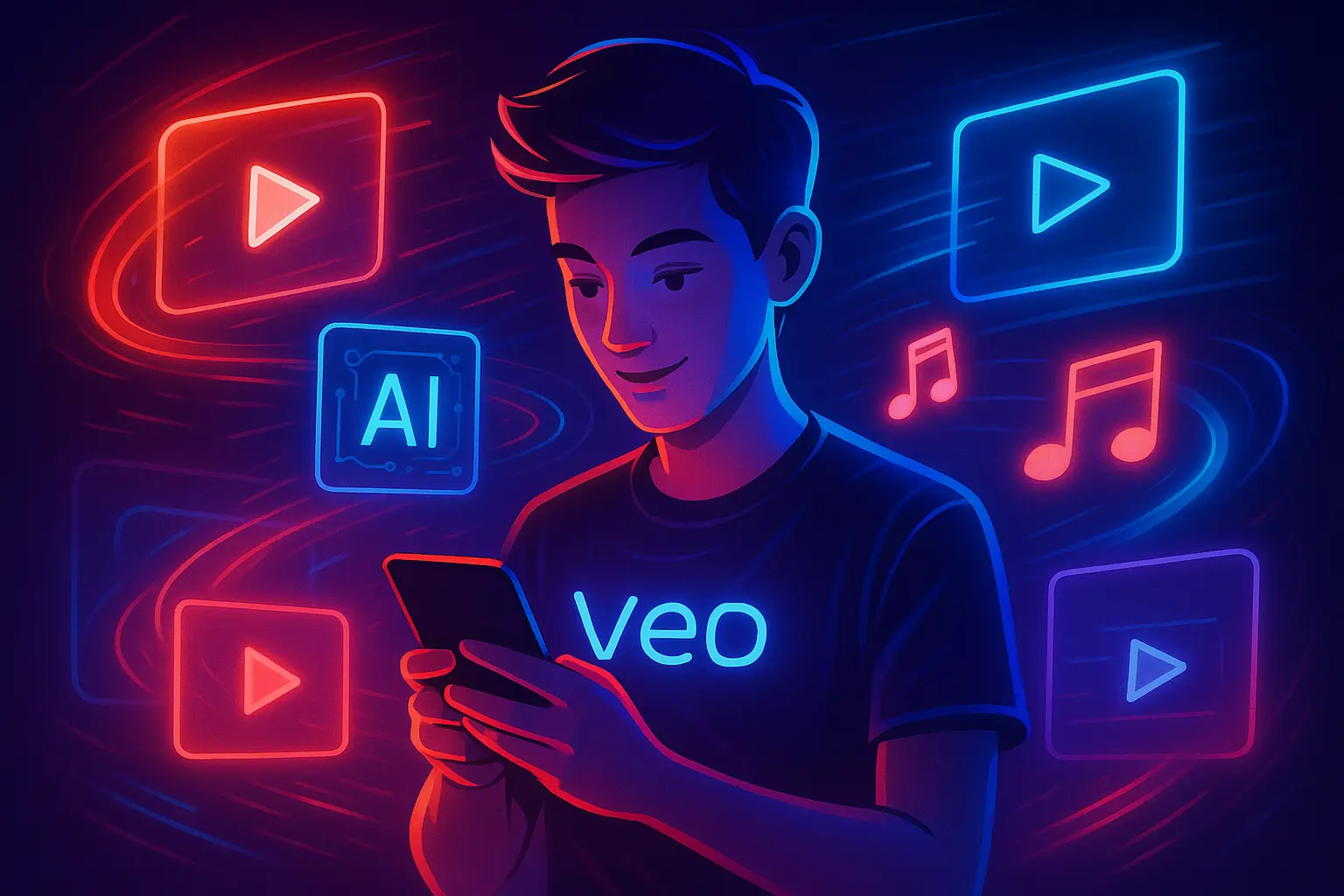 YouTube generative AI tools creating Shorts with Veo 3 Fast and Edit with AI