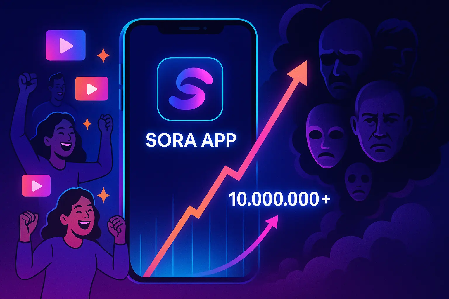 “Sora app first week downloads surge to 627K with deepfake concerns”